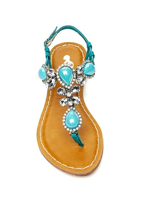 turquioise luxury sandals